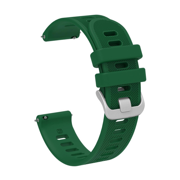 Garmin Forerunner 645 Music 20mm Silicone Twill Watch Band(Green)