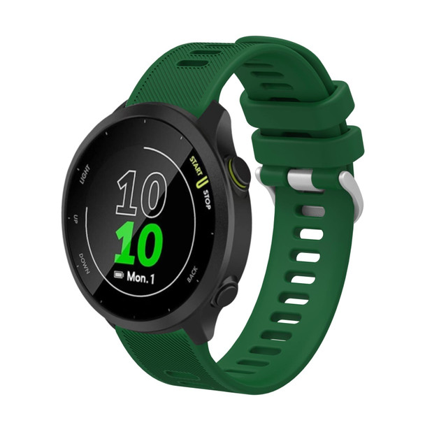 Garmin Forerunner 645 Music 20mm Silicone Twill Watch Band(Green)