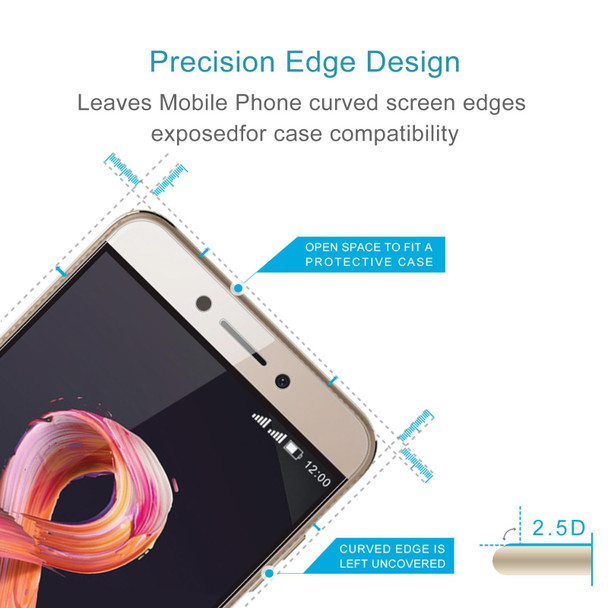 50 PCS 0.26mm 9H 2.5D Tempered Glass Film - Leagoo T8S