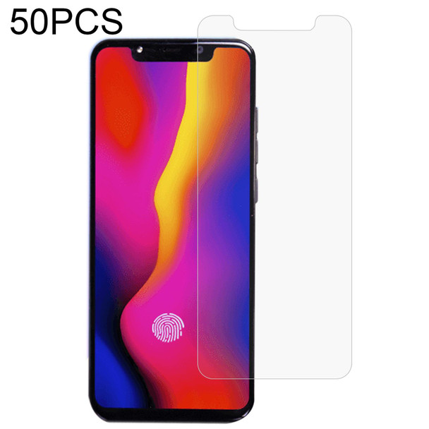 50 PCS 0.26mm 9H 2.5D Tempered Glass Film - Leagoo S10