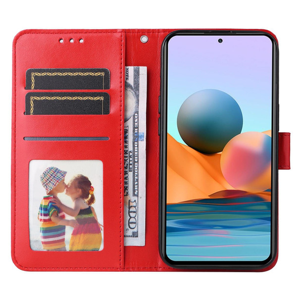 Xiaomi Redmi Note 10 Pro / Note 10 Pro Max Embossed Sunflower Leather Phone Case(Red)