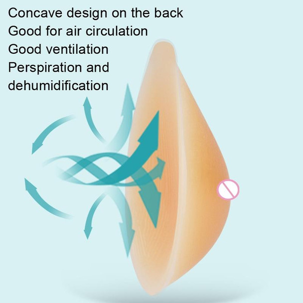 Postoperative Rehabilitation Drop-Shaped Silicone Fake Breast, Size: CT2 120g(Skin Color)