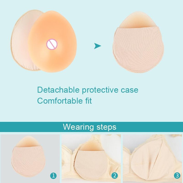 Postoperative Rehabilitation Drop-Shaped Silicone Fake Breast, Size: CT11 600g(Skin Color)