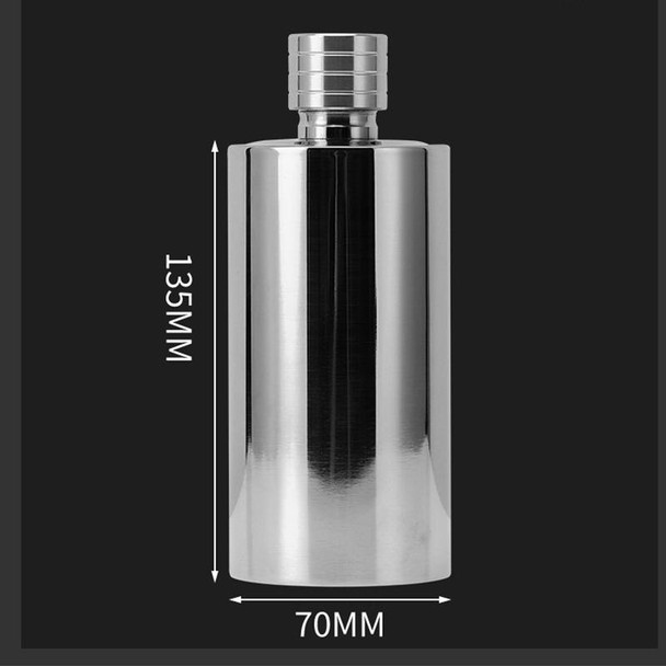 500ml Outdoor Wine Pot 304 Stainless Steel Cylindrical Hip Flask, Color: Electroplating Black