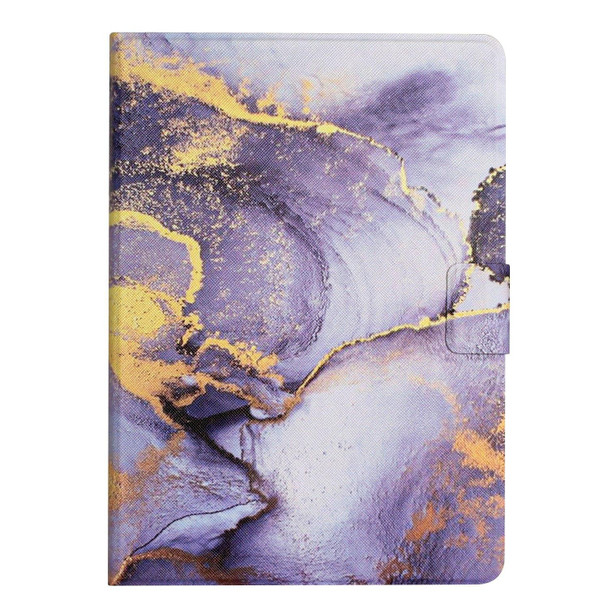 Huawei MatePad T10s Marble Pattern Leather Tablet Case(Purple)