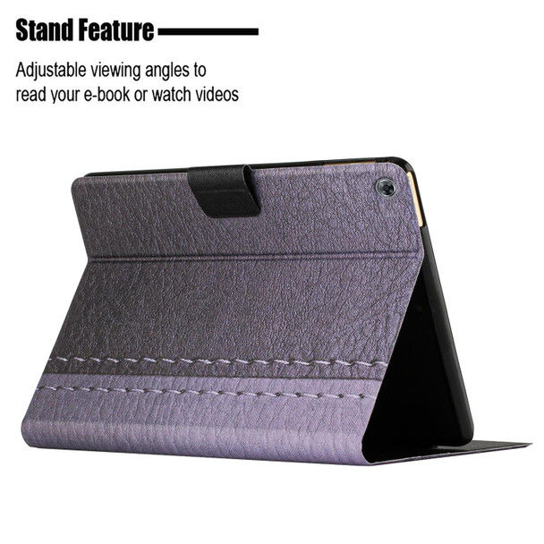 Huawei MatePad T8 Stitching Solid Color Leather Tablet Case(Grey)