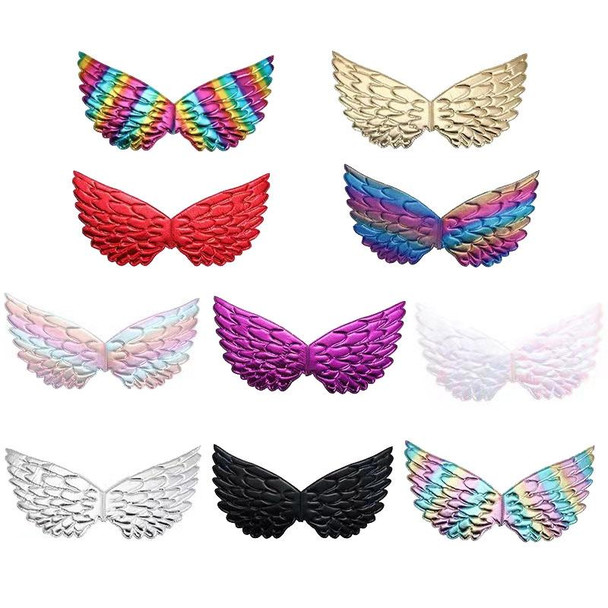 3 PCS Children Prom Dress Up Wings Elf Colorful Wings Party Costume Props(Light Rainbow)