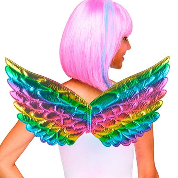 3 PCS Children Prom Dress Up Wings Elf Colorful Wings Party Costume Props(Light Rainbow)