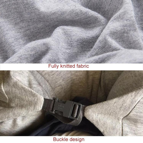 Portable Airplane Travel U-shaped Hooded Pillow Nap Time Neck Pillow(Dark Grey)