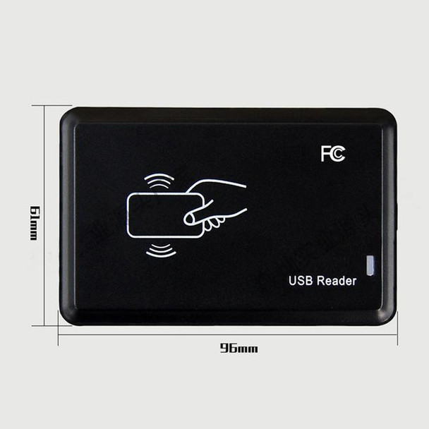 5W USB Interface Inductive Card Reader for IC / ID Card(Black)