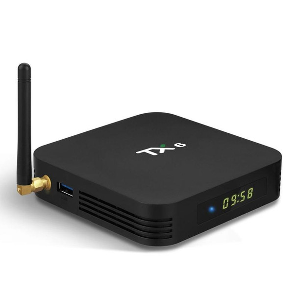 TX6 HD TV Box Media Player, Android 7.1 / 9.0 System, Allwinner H6, up to 1.5GHz, Quad-core ARM Cortex-A53, 2GB + 16GB, Support Bluetooth, WiFi, RJ45, EU Plug