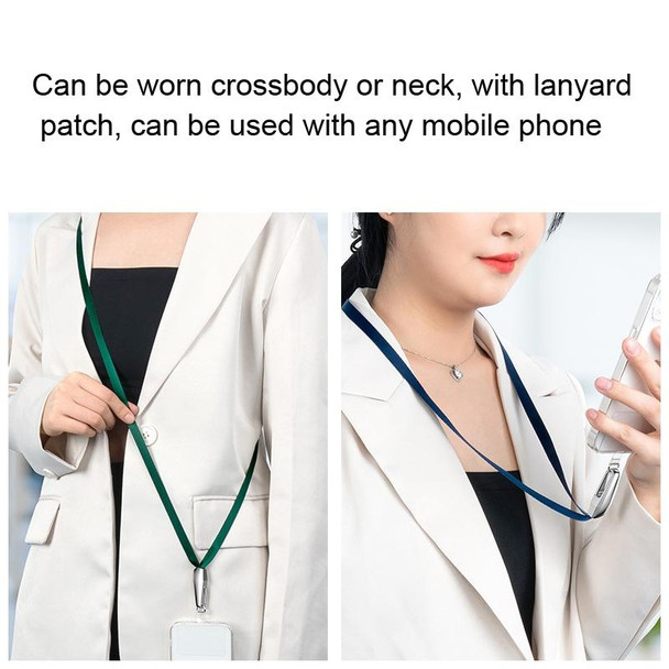 Power Vehicle Mobile Phone Anti-lost Lanyard With Patch,Style: Hanging Neck Model(Gem Blue)