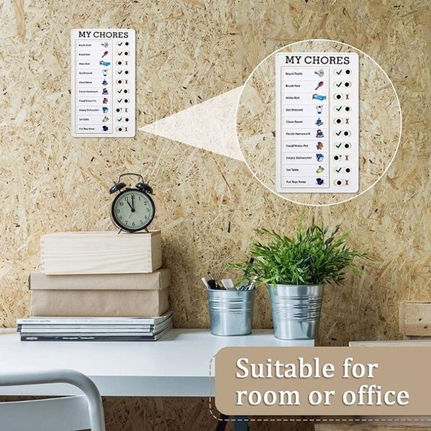 2 PCS  Wall Hanging Checklist Memo Boards Adjustable Checklist Board,Style:  Without Logo