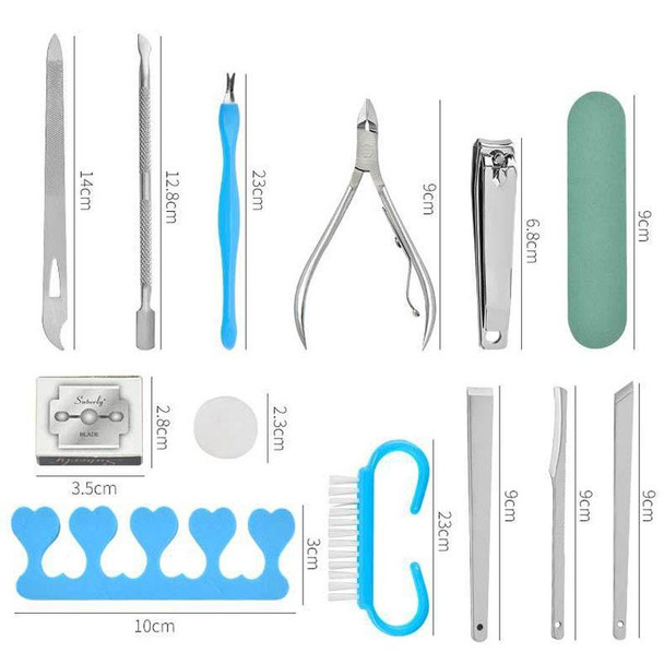 20 In 1 Foot File Grinding Exfoliating Manicure And Pedicure Kit(Blue)