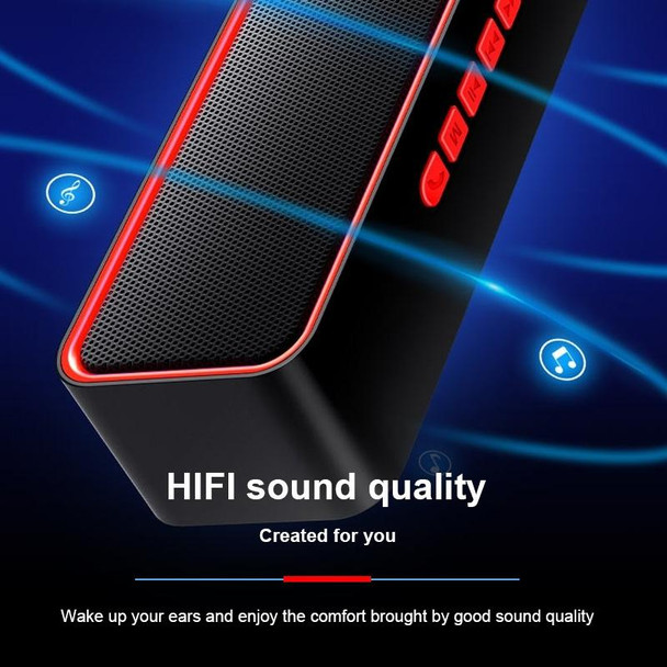 SC211 Portable Subwoofer Wireless Bluetooth Speaker Bluetooth 5.0, Support TF Card & U Disk & 3.5mm AUX (Blue)