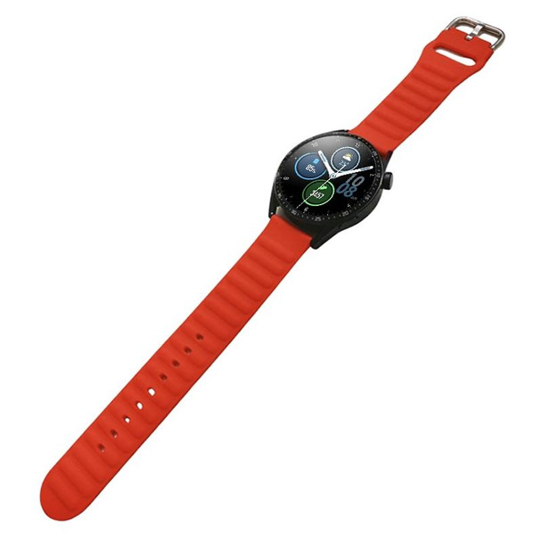 20mm Universal Single Color Silicone Watch Band(Red)