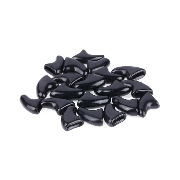 20 PCS Silicone Soft Cat Nail Caps / Cat Paw Claw / Pet Nail Protector/Cat Nail Cover, Size:XS(Black)