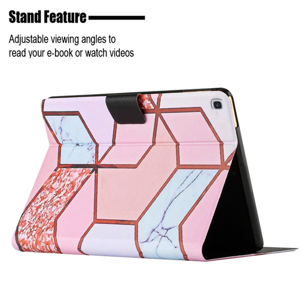 Samsung Galaxy Tab A7 10.4 2020 T500 Marble Pattern Smart Leather Tablet Case(Splicing Marble)