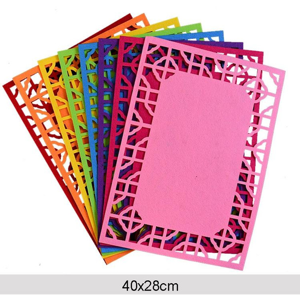 School Stereo Colorful Thick Non-woven Background Pad Decoration Materials, Size: 40x28cm(Rose Red)