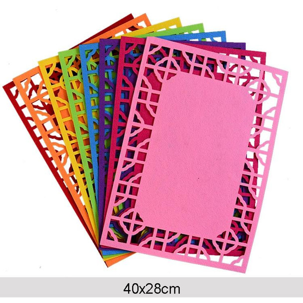 School Stereo Colorful Thick Non-woven Background Pad Decoration Materials, Size: 40x28cm(Pink)