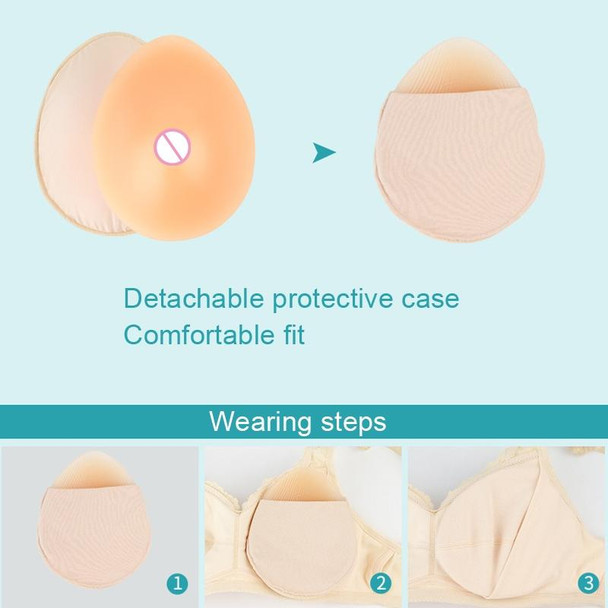 Postoperative Rehabilitation Drop-Shaped Silicone Fake Breast, Size: CT1 90g(Skin Color)