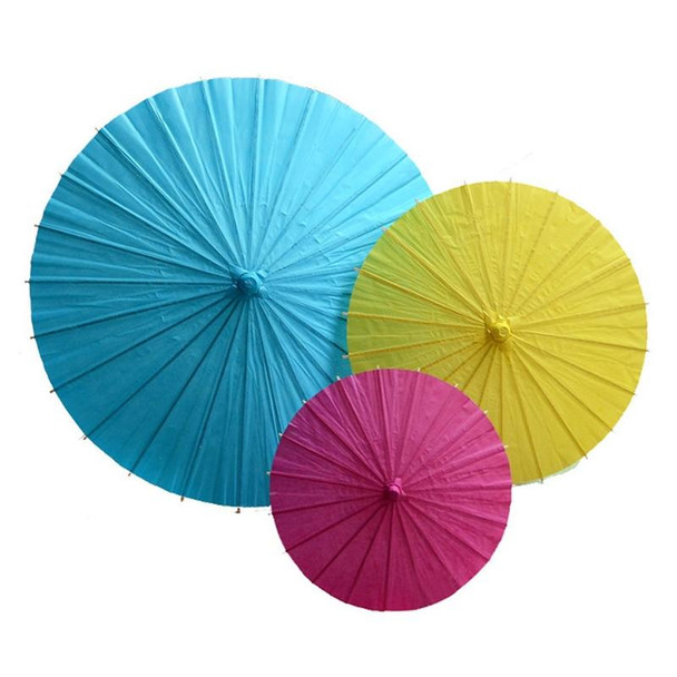 Indoor Aerial Creative Background Layout Corridor Classroom Paper Umbrella Hanging Wall Decoration, Diameter: 60cm(Pink)