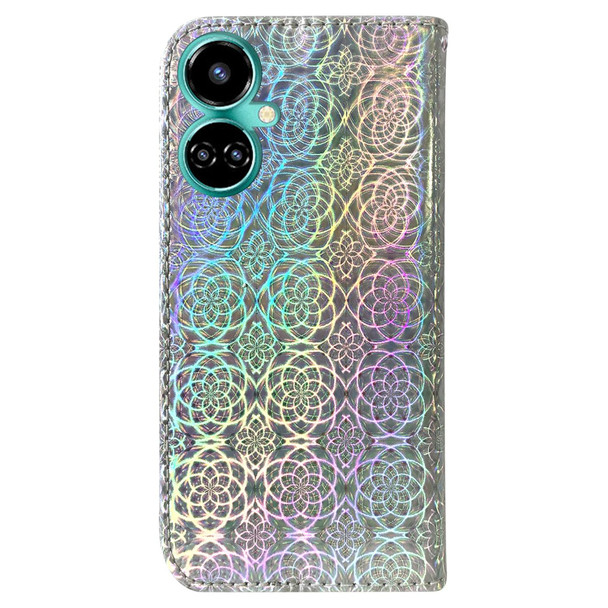 Tecno Camon 19 Pro 5G Colorful Magnetic Buckle Leather Phone Case(Silver)
