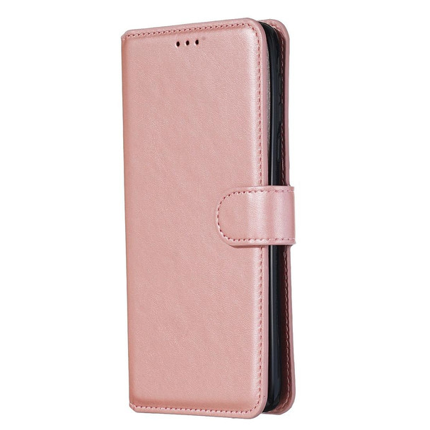 Motorola Moto G8 Play / One Macro Classic Calf Texture Horizontal Flip PU Leather Case, with Holder & Card Slots & Wallet(Rose Gold)