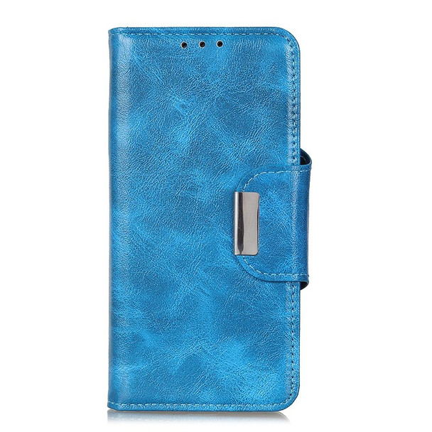 Motorola Moto E7 2020 Crazy Horse Texture Horizontal Flip Leather Case with Holder & 6-Card Slots & Wallet(Blue)