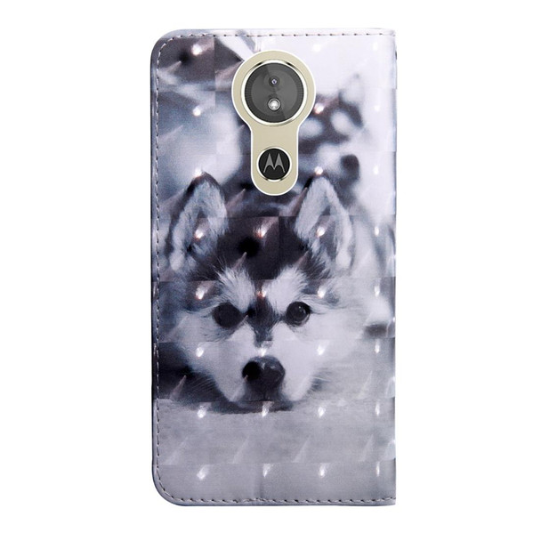 3D Painting Pattern Coloured Drawing Horizontal Flip TPU + PU Leatherette Case with Holder & Card Slots & Wallet for Motorola E5(Husky)