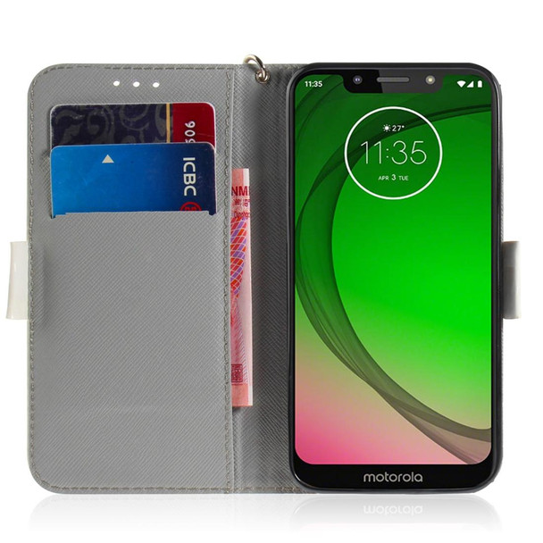 3D Painting Pattern Coloured Drawing Horizontal Flip Leatherette Case with Holder & Card Slots & Wallet - Motorola Moto G7 Play(Pug)