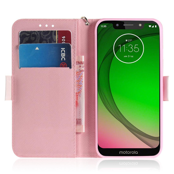 3D Painting Pattern Coloured Drawing Horizontal Flip Leatherette Case with Holder & Card Slots & Wallet - Motorola Moto G7 Play(Mognolia)