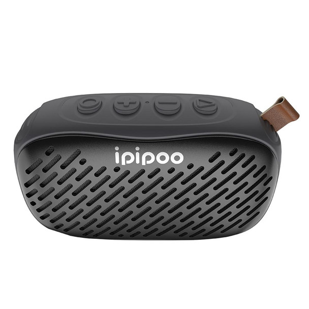 ipipoo YP-6 Outdoor Waterproof IPX45 Hand-held Wireless Bluetooth Speaker, Support Hands-free & FM & TF Card & AUX (Black)