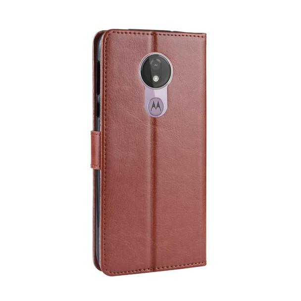 Crazy Horse Texture Horizontal Flip Leatherette Case for Motorola Moto G7 Power (US Version), with Holder & Card Slots & Wallet (Brown)