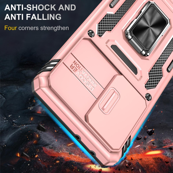 Samsung Galaxy S21 Ultra 5G Armor PC + TPU Camera Shield Phone Case(Rose Gold)