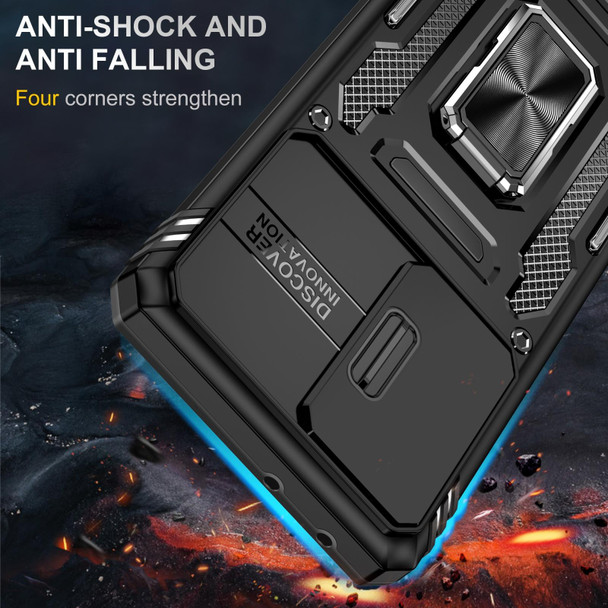 Samsung Galaxy S21 Ultra 5G Armor PC + TPU Camera Shield Phone Case(Black)