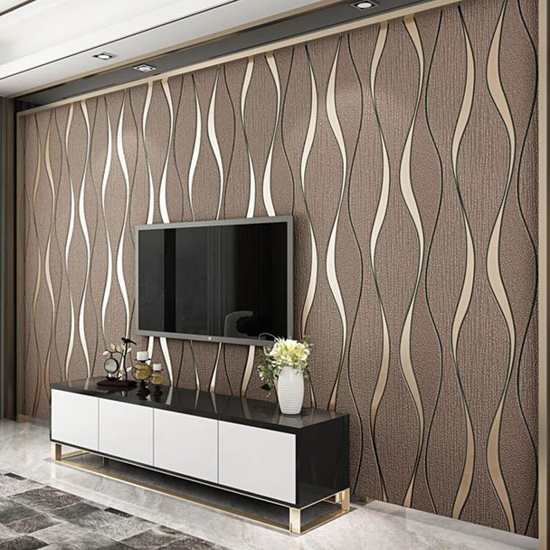 Simple 3D Water Ripple Non-woven Wallpaper Home Decoration Wall Sticker