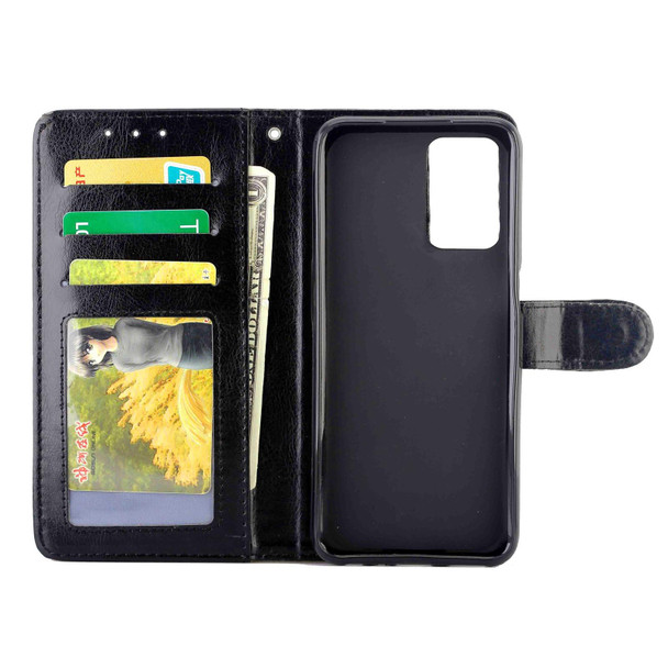 OPPO Narzo 30 5G / Realme V13 5G / Realme 8 5G / Realme Q3I 5G Crazy Horse Texture Leather Horizontal Flip Protective Case with Holder & Card Slots & Wallet & Photo Frame(Black)