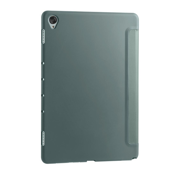 Huawei MediaPad M6 10.8 inch 3-folding Horizontal Flip PU Leather + Shockproof Honeycomb TPU Case with Holder(Pine Green)