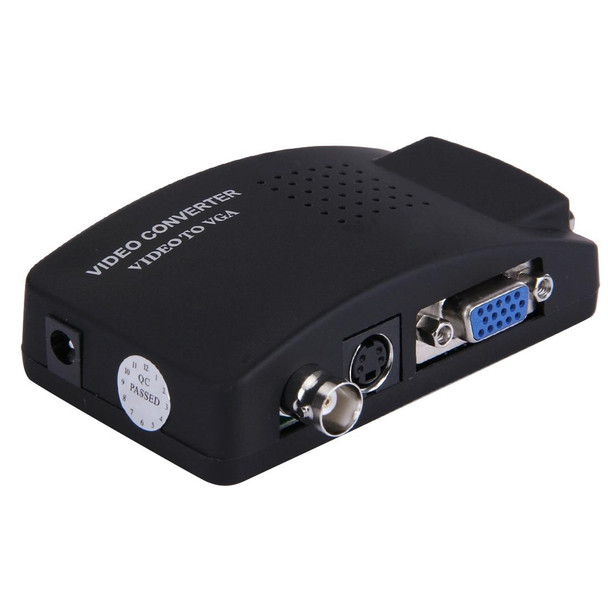 BNC / S-Video to VGA Video Converter(Black)