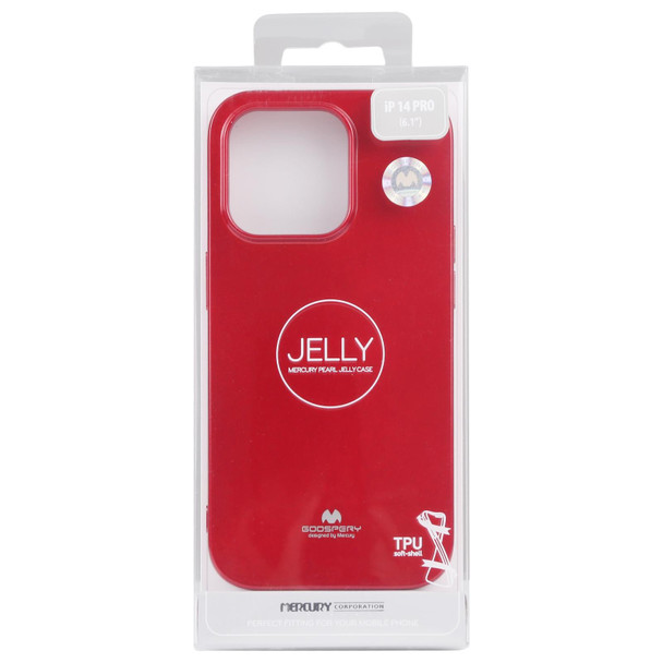 GOOSPERY JELLY Shockproof Soft TPU Case - iPhone 14 Pro(Red)