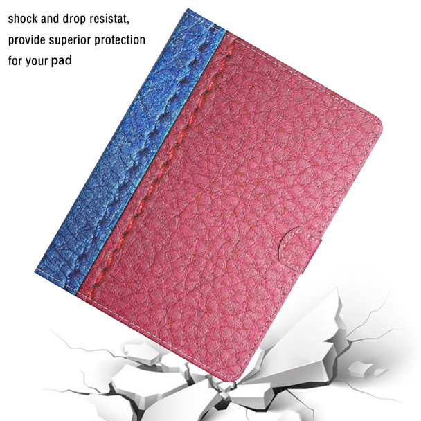 7 inch Tablet Stitching Solid Color Leatherette Tablet Case(Rose Red)