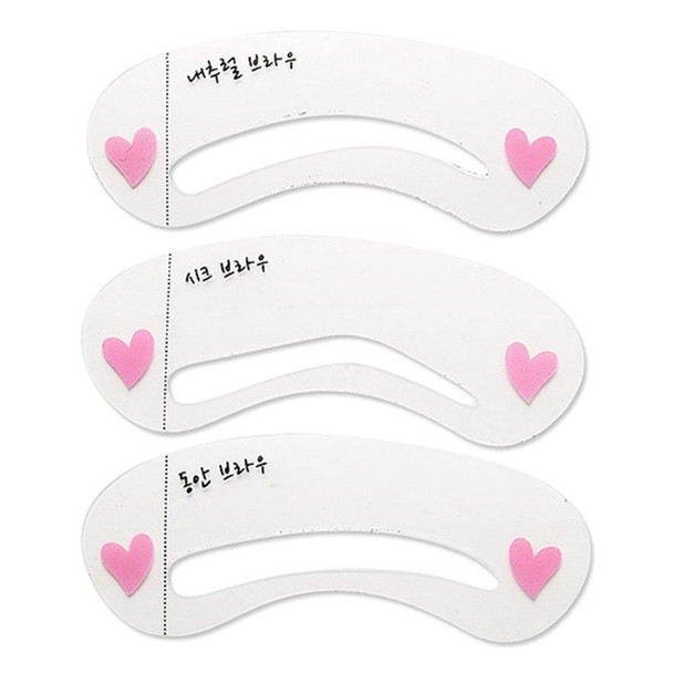 3 in 1 Eyebrow Stencil Shape Template Tools