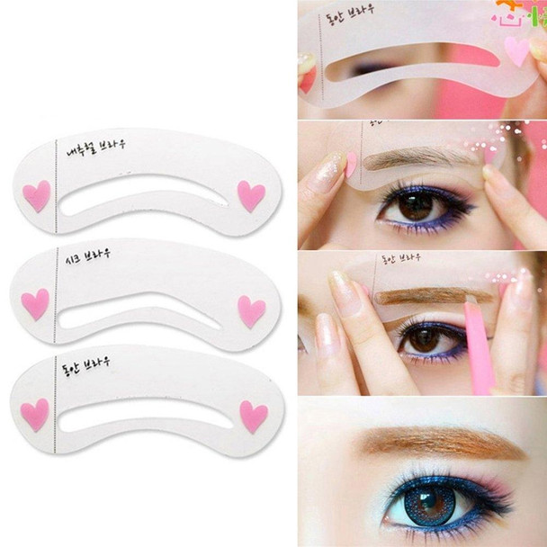 3 in 1 Eyebrow Stencil Shape Template Tools