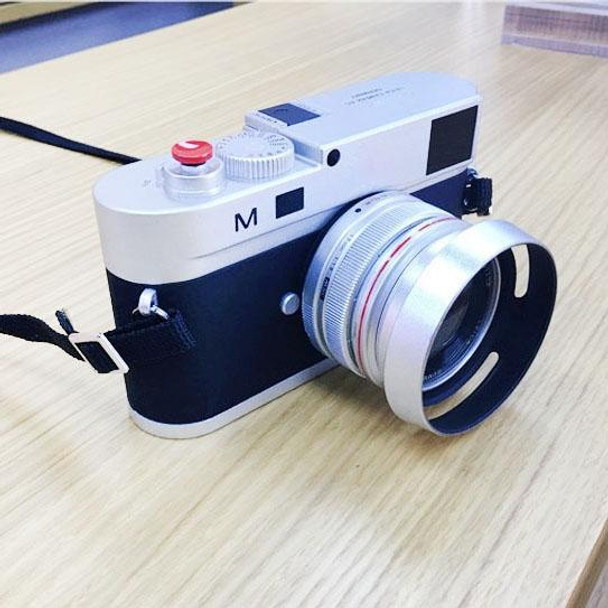 Non-Working Fake Dummy DSLR Camera Model Photo Studio Props for Leica M, Hood Lens(Silver)