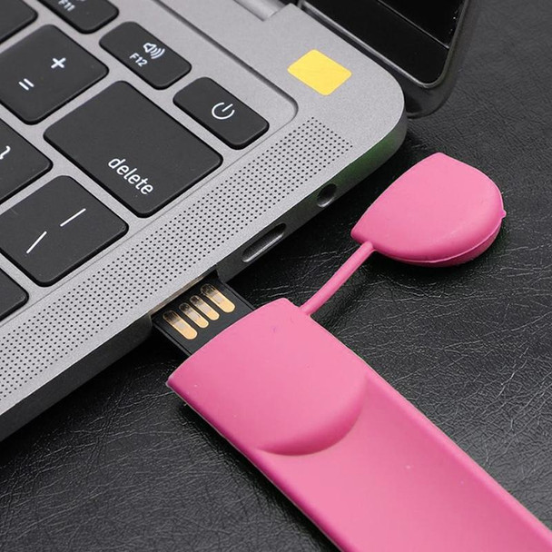 Silicone Bracelet USB Flash Disk with 32GB Memory(Pink)
