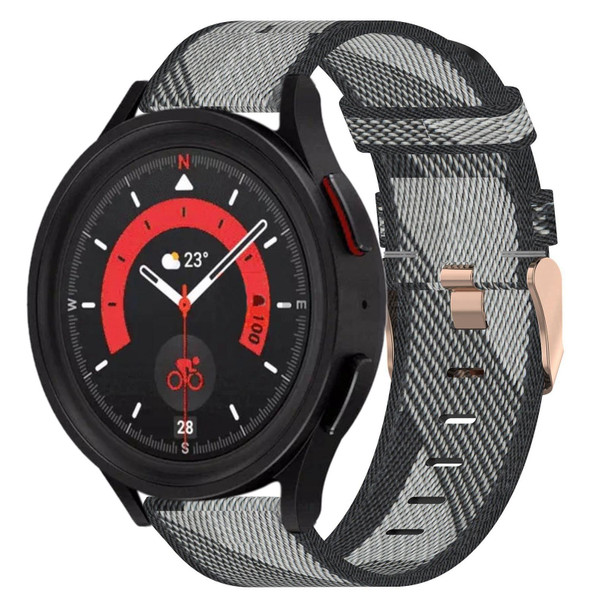 Samsung Galaxy Watch5 40mm 20mm Nylon Woven Watch Band(Grey)