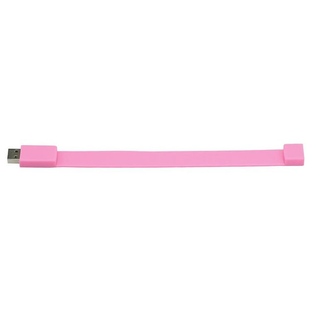 16GB Silicon Bracelets USB 2.0 Flash Disk(Pink)
