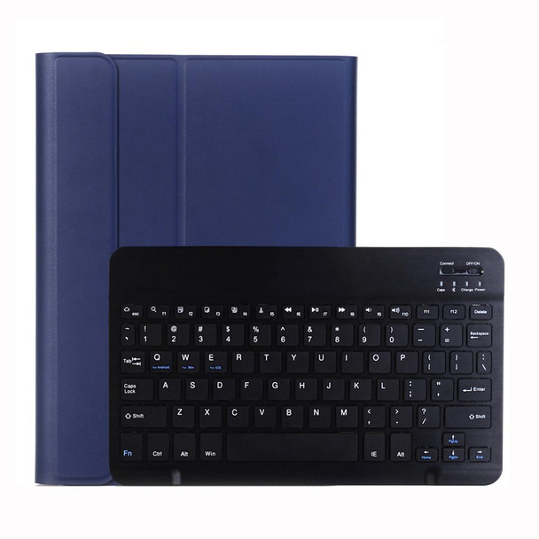 A102 - iPad 10.2 inch Ultra-thin Detachable Bluetooth Keyboard Leatherette Tablet Case with Stand Function(Dark Blue)