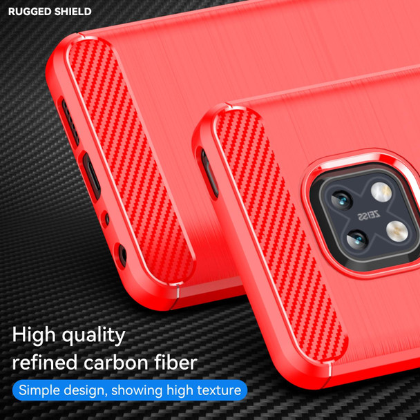 Nokia XR20 Brushed Texture Carbon Fiber TPU Phone Case(Red)